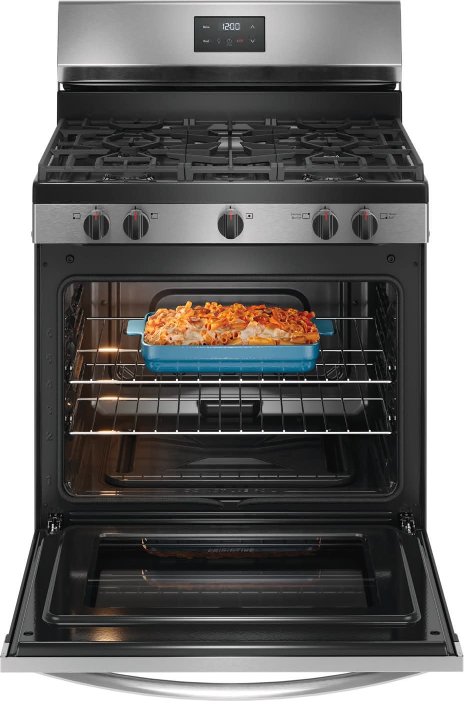 Frigidaire 30 in. 5 Burner Freestanding Gas Range in Stainless Steel