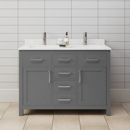 Beckett Double Bathroom Vanity - 48W x 35H x 22D