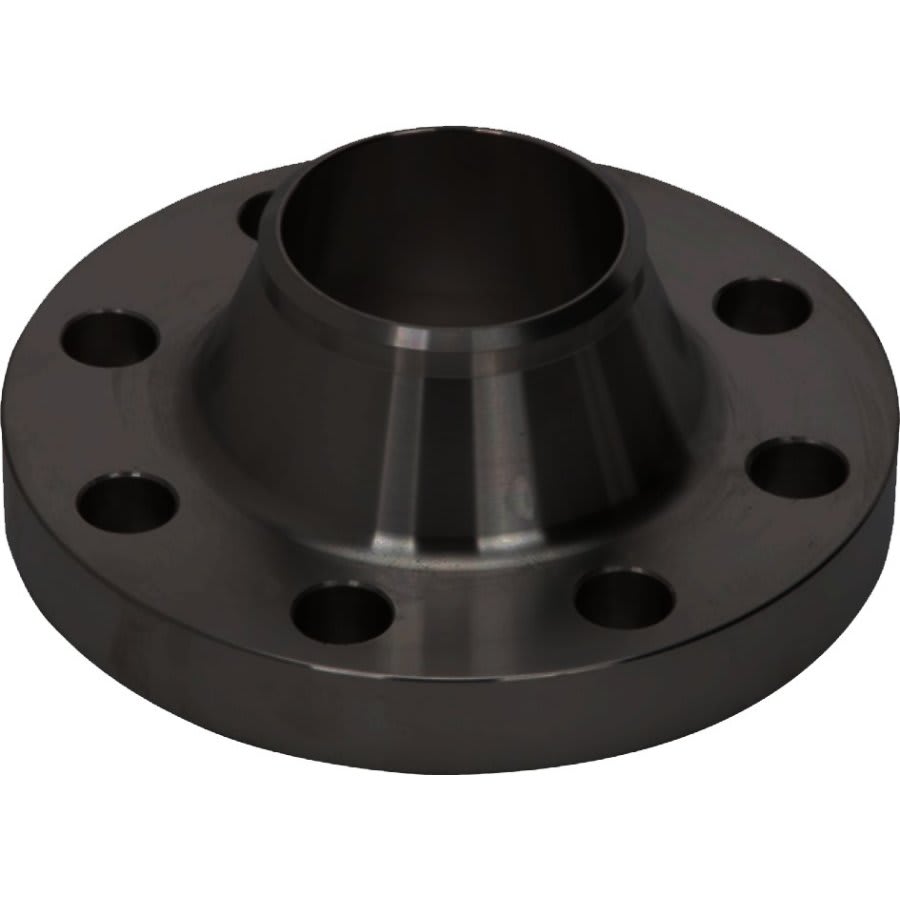 Raised Face Flange, 3 in, Weld Neck, 8-1/4 in OD, 8 Bolt Holes, 300 lb, Carbon Steel