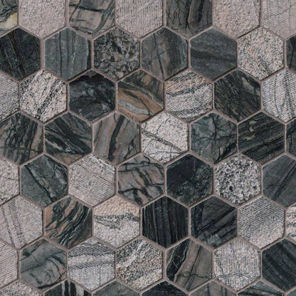 Henley Multi Finish Hexagon Mosaic Tile