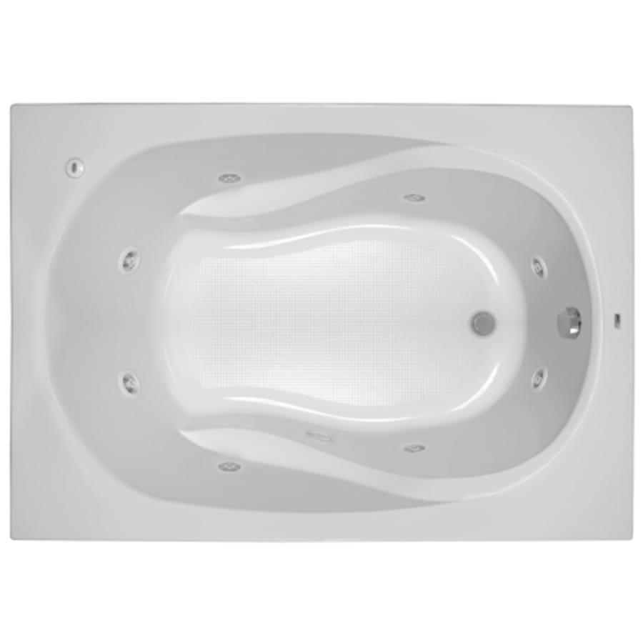 Plus A 60" x 42" Whirlpool Bathtub with 8 Hydro Jets and EasyCare Acrylic - Drop In Installation