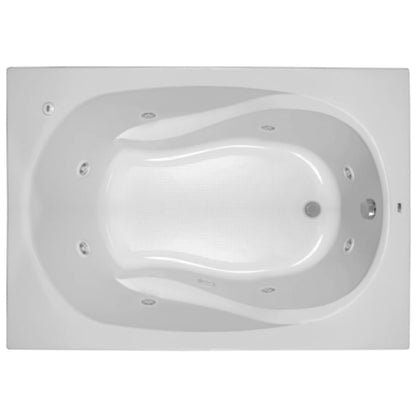 Plus A 60" x 42" Whirlpool Bathtub with 8 Hydro Jets and EasyCare Acrylic - Drop In Installation