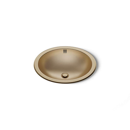 Bachata 16-11/16" Oval Stainless Steel Undermount Bathroom Sink with Overflow