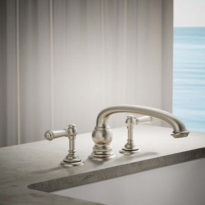 Artifacts Deck-Mount Bath Faucet Handle Trim with Lever Design