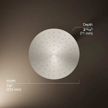 Contemporary Round 10" Single Function 1.75 GPM Rainhead with MasterClean Sprayface and Katalyst Air-Induction Technology