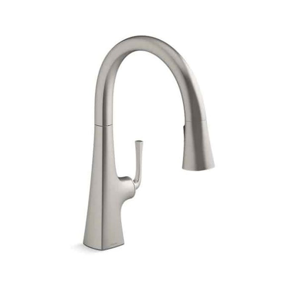 Graze® Kitchen Faucet, Deck Mount, ADA, 1 Lever Handle, 1-Hole, Vibrant Stainless