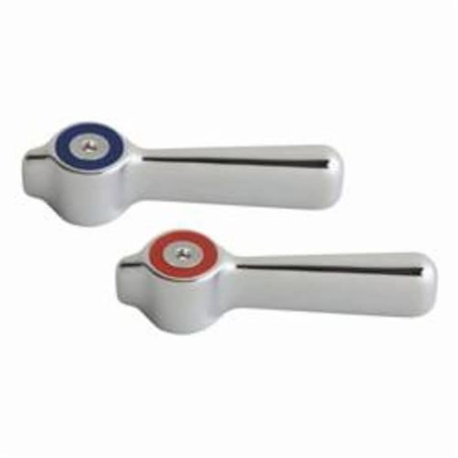 Vandal Proof Lever Handle, 2-3/8 in, Metal, Polished Chrome