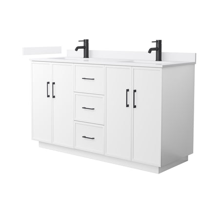 Elan Double Bathroom Vanity with Toe Kick - 60W x 35H x 22D