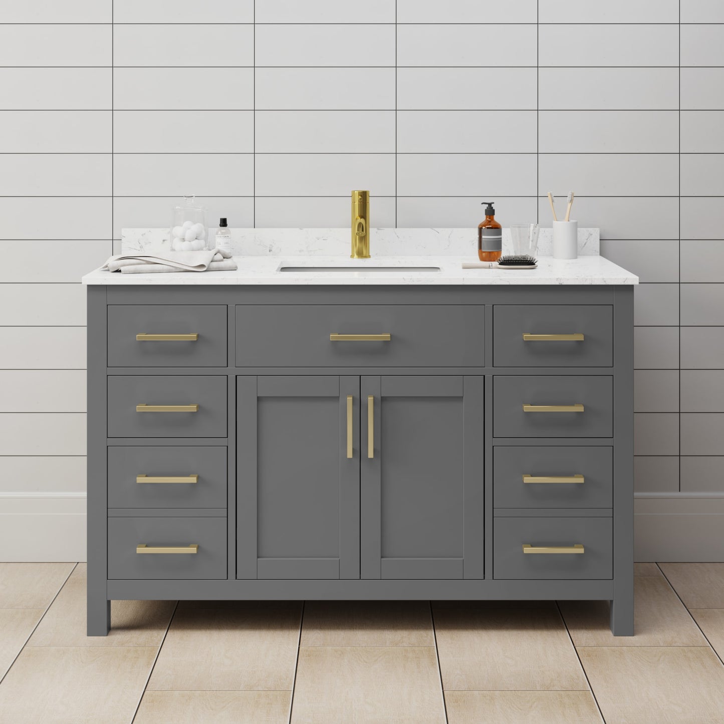 Beckett Single Bathroom Vanity - 54W x 35H x 22D