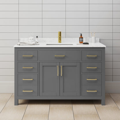 Beckett Single Bathroom Vanity - 54W x 35H x 22D
