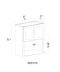 Microwave Wall Cabinet- 27"W x 30"H x 12"D