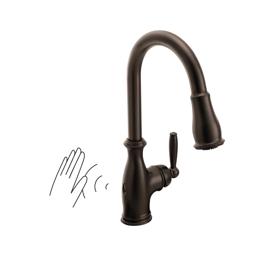 Brantford 1.5 GPM Single Hole Pull Down Kitchen Faucet with Duralast, Duralock, MotionSense, PowerClean, and Reflex Technology - Includes Escutcheon