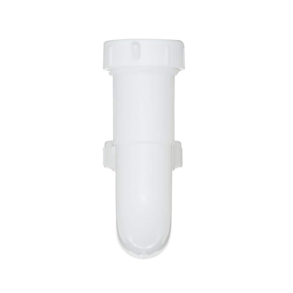 1-1/4 in. White Plastic Sink Drain P- Trap