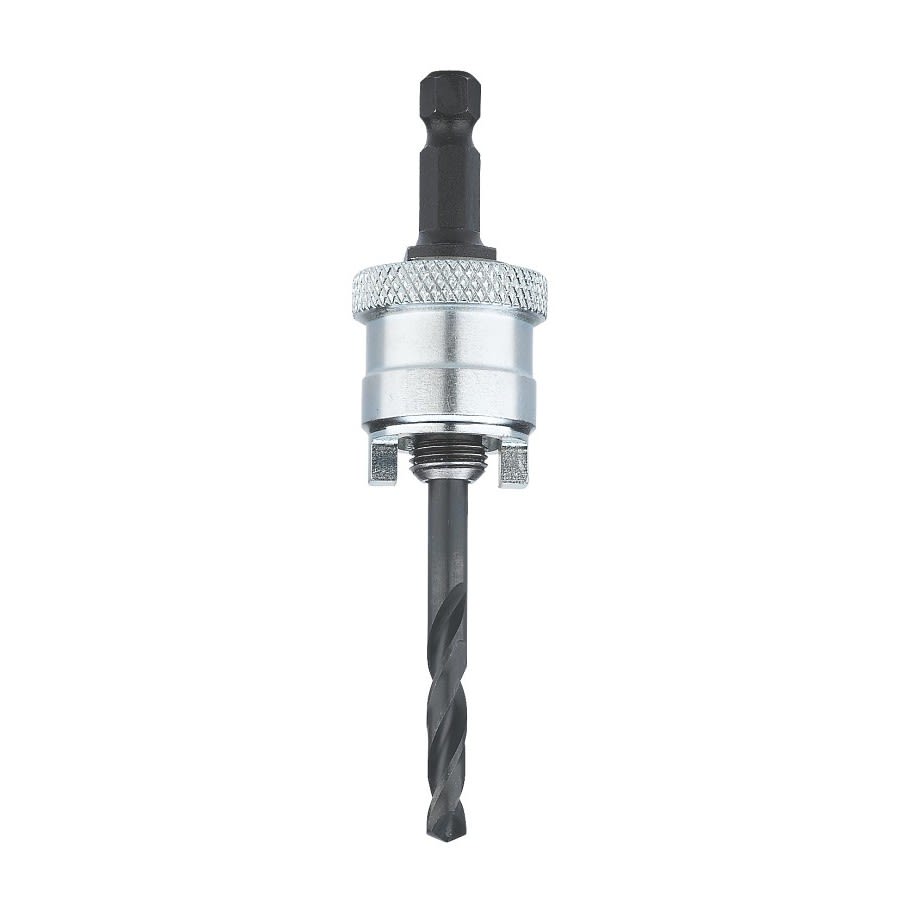 Standard Hole Saw Arbor, 3/8 in, 1/4 in, Pilot Drill, Steel