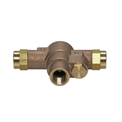 AXION® Emergency Tempering Thermostatic Mixing Valve, 1/2 in Inlet, 5 in L, Brass