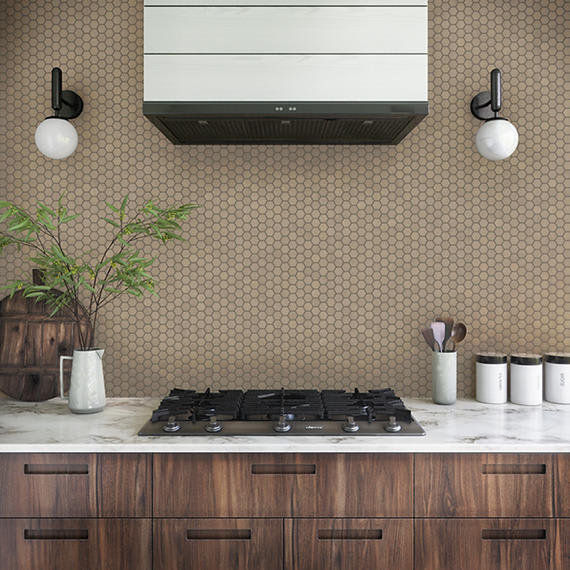 Moroccan Concrete Taupe Hexagon 8X9 Matte