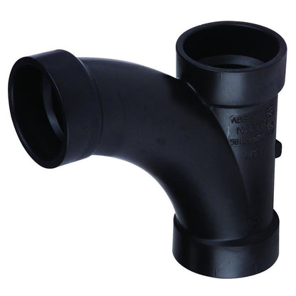 DWV Combination Wye and 45 deg Elbow, 1-1/2 in, Hub, ABS