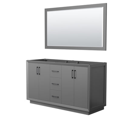 Strada Double Bathroom Vanity - 59.25W x 34.25H x 21.75D