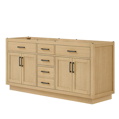 Beckett Double Bathroom Vanity with Toe Kick - 71W x 34.25H x 21.5D