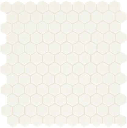Uptown Glass Alabaster Hexagon 1X1 Mixed