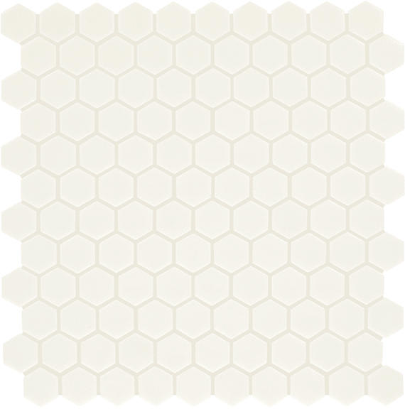 Uptown Glass Matte Alabaster Hexagon 1X1 Matte