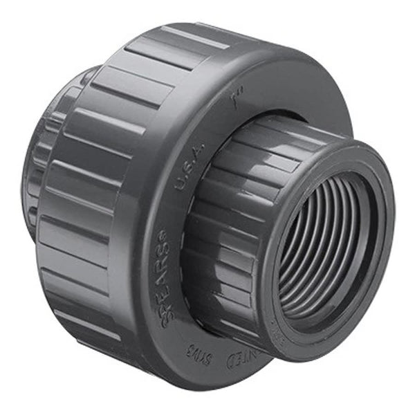 2000 Union With O-Ring, 3/4 in, FNPT, SCH 80/XH, PVC, FKM O-Ring