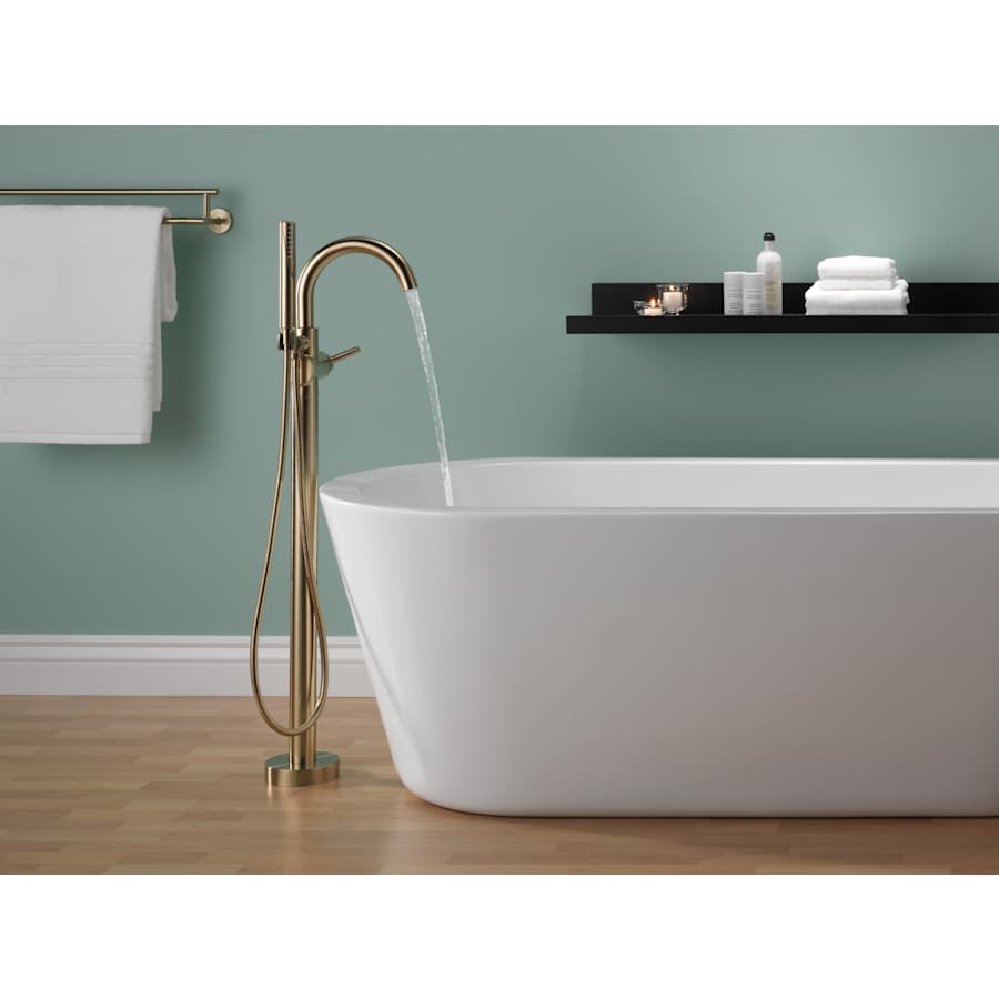 Trinsic Floor Mounted Tub Filler with Integrated Diverter and Hand Shower - Less Rough In