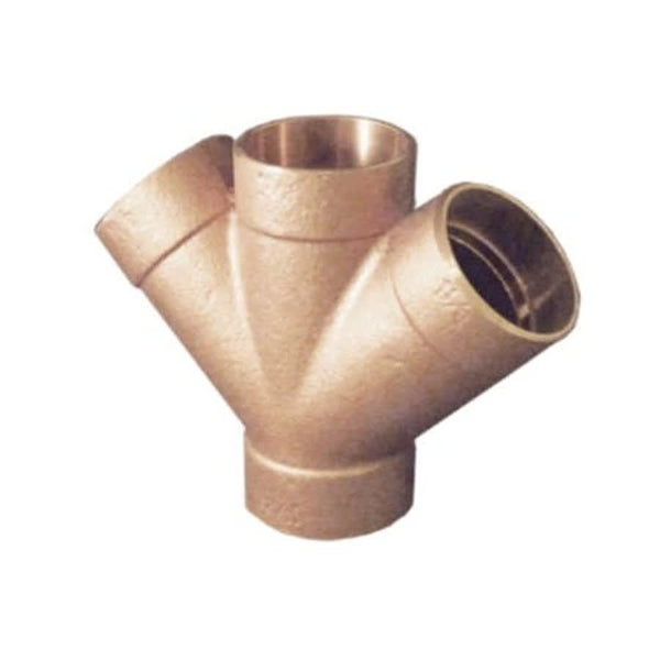 DWV Double Wye, 2 x 1-1/2 x 1-1/2 in, C, Copper