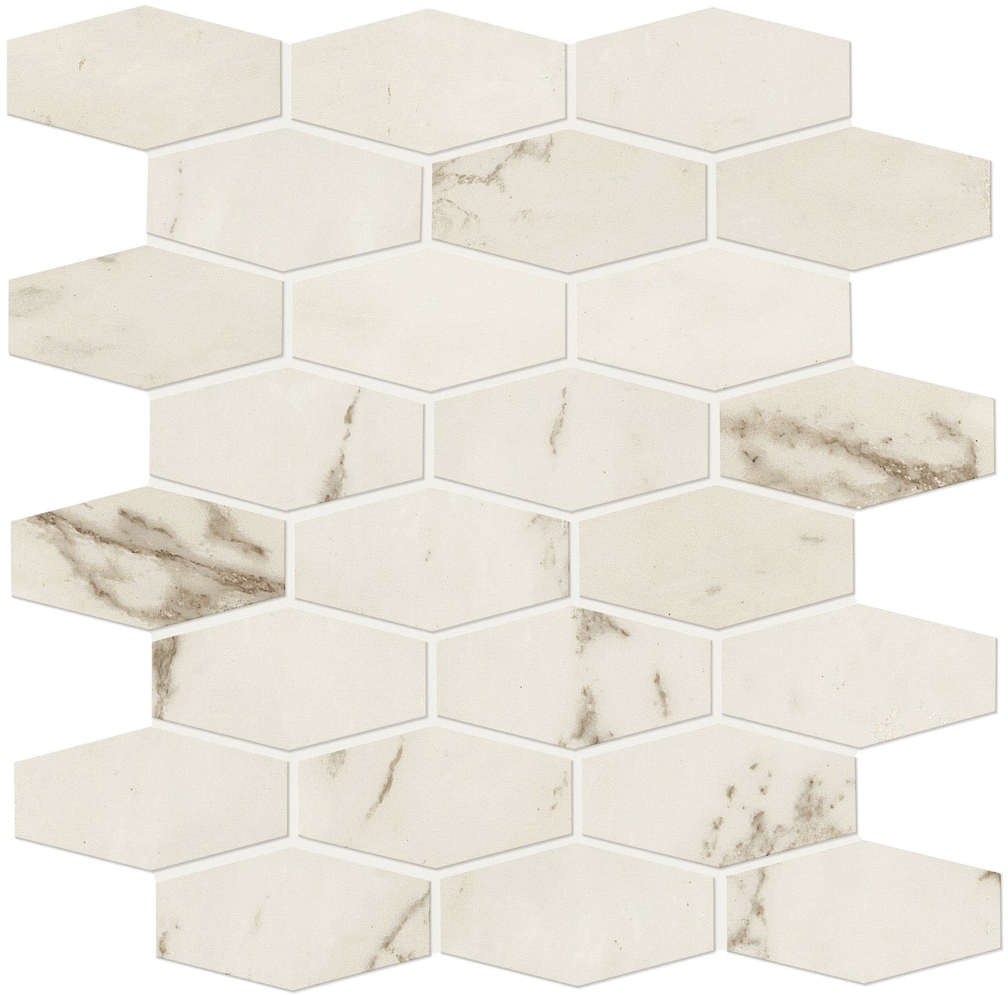 Classentino Marble Palazzo White Rectangle 24X48 Polished