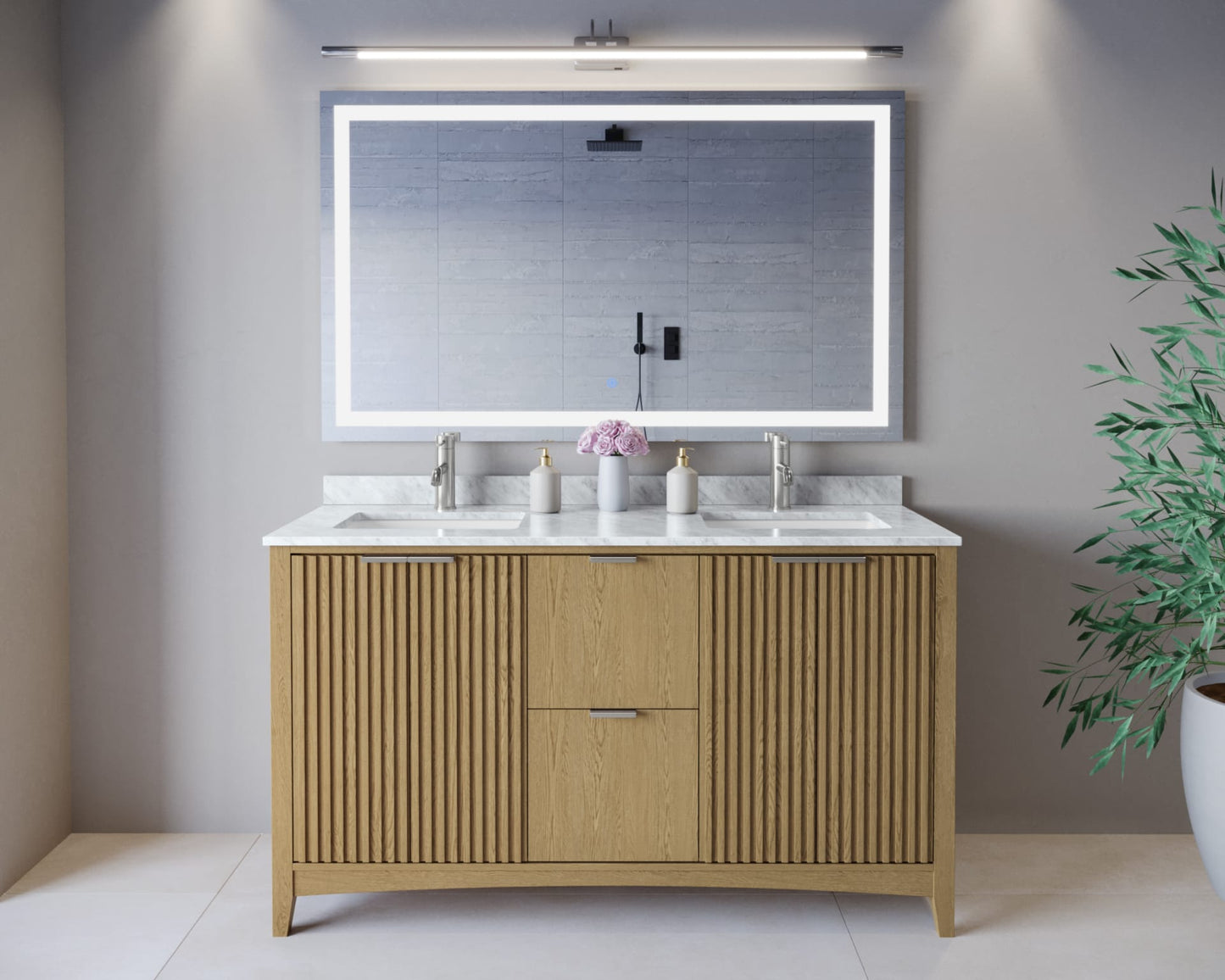 Palmilla Double Bathroom Vanity - 60W x 35H x 22D
