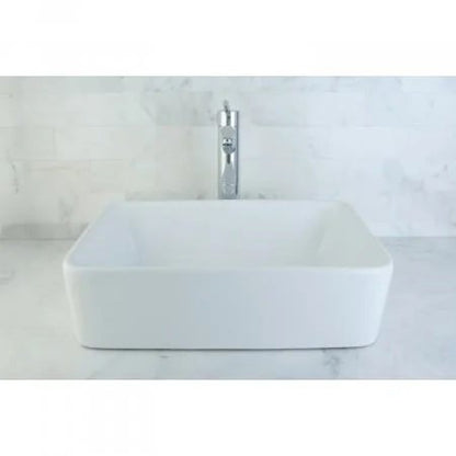 Fauceture Vessel Mount Lavatory Sink, 18-7/8 x 14-9/16 x 5-1/8 in, Vitreous China, White