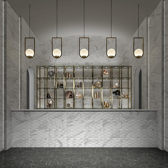 Perpetuo Brilliant White Rectangle, Geometric 12X24 Satin