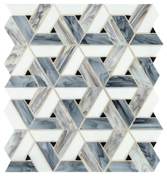 Vivify Spectra Blue Trapezoid 1X3 Glass