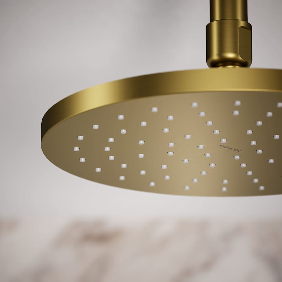 Contemporary Round 8" Single Function 2.5 GPM Rainhead with MasterClean Sprayface and Katalyst Air-Induction Technology