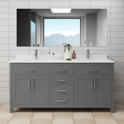 Beckett Double Bathroom Vanity - 72W x 35H x 22D