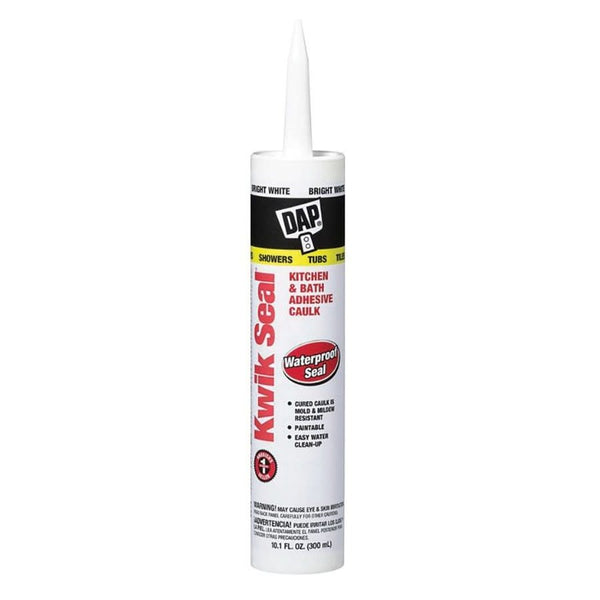 Kwik Seal® Tub & Tile Caulk, 10.1 oz, White