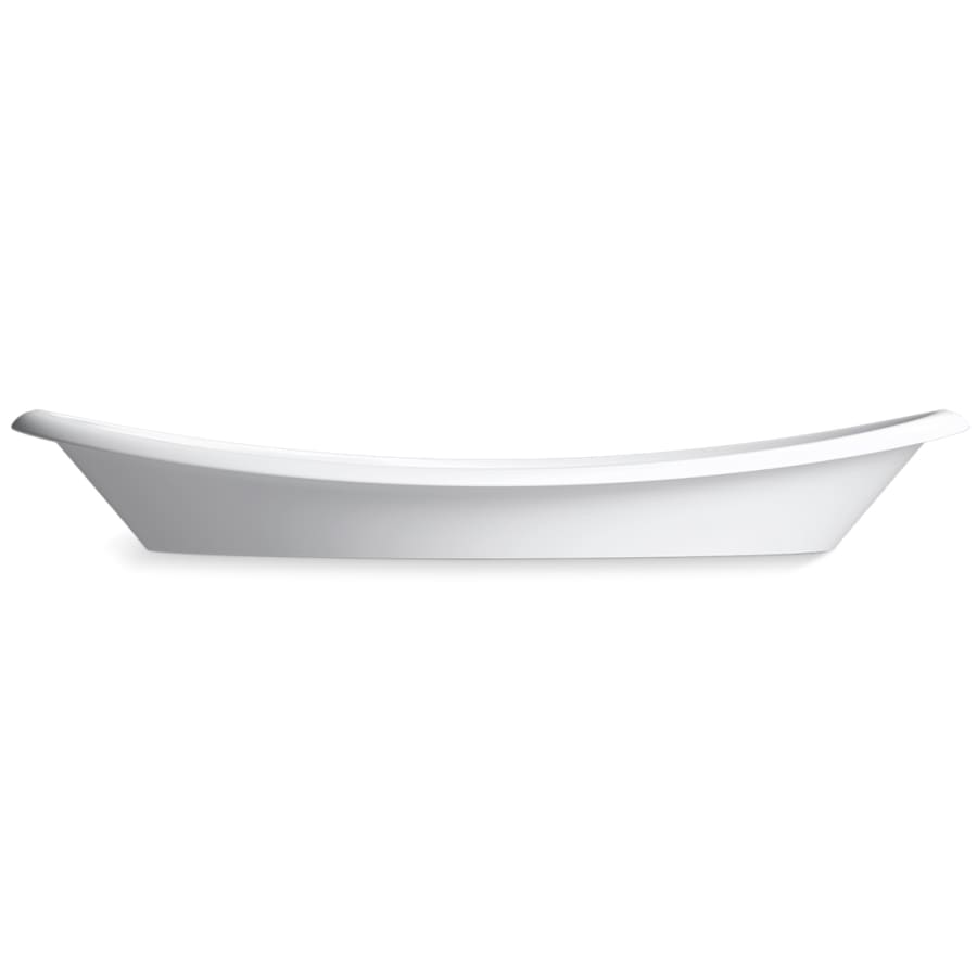 Iron Plains 20-3/4"L Enameled Cast Iron Wading Pool Oval Bathroom Sink with Overflow and White Painted Underside