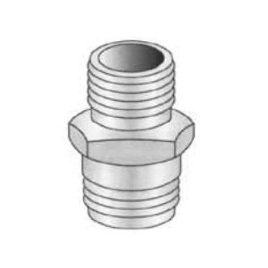 Adapter, 3/4 x 1/2 x 1/2 in, Male Hose Thread x MNPT x Female C, Brass