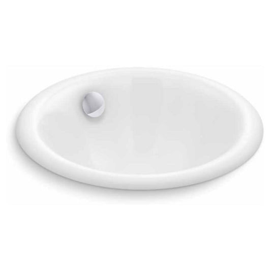 Iron Plains 12" Cast Iron Drop-In or Undermount Bathroom Sink with Overflow