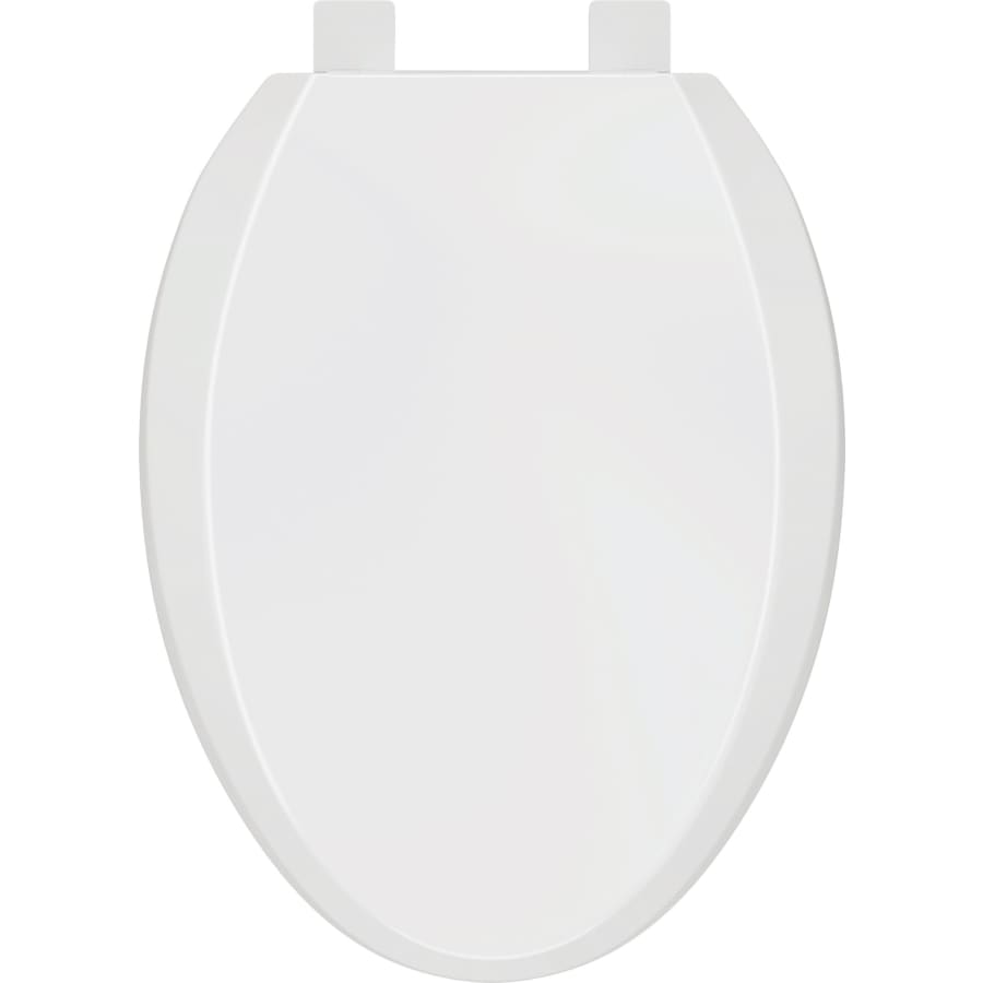 Elongated Closed-Front Toilet Seat with Quick Release and Lid