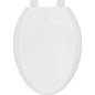 Elongated Closed-Front Toilet Seat with Quick Release and Lid