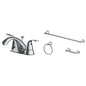 Two-Handle Bathroom Faucet With 3-Piece Accessory Kit And Quick Install Pop-Up In Chrome