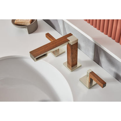 Frank Lloyd Wright 1.2 GPM Widespread Bathroom Faucet with Side Spout Laminar Flow - Less Handles and Drain Assembly