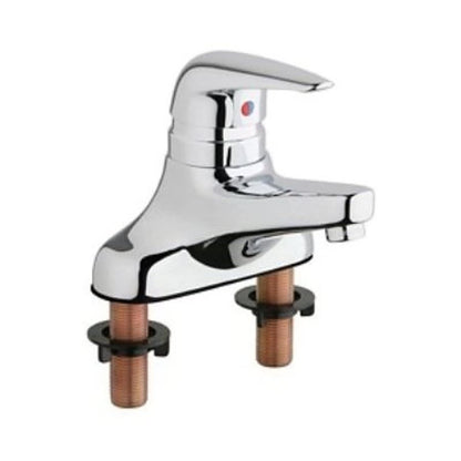 Centerset Lavatory Faucet, ADA, 1 Handle, 2-Hole, 0.5 gpm, Polished Chrome