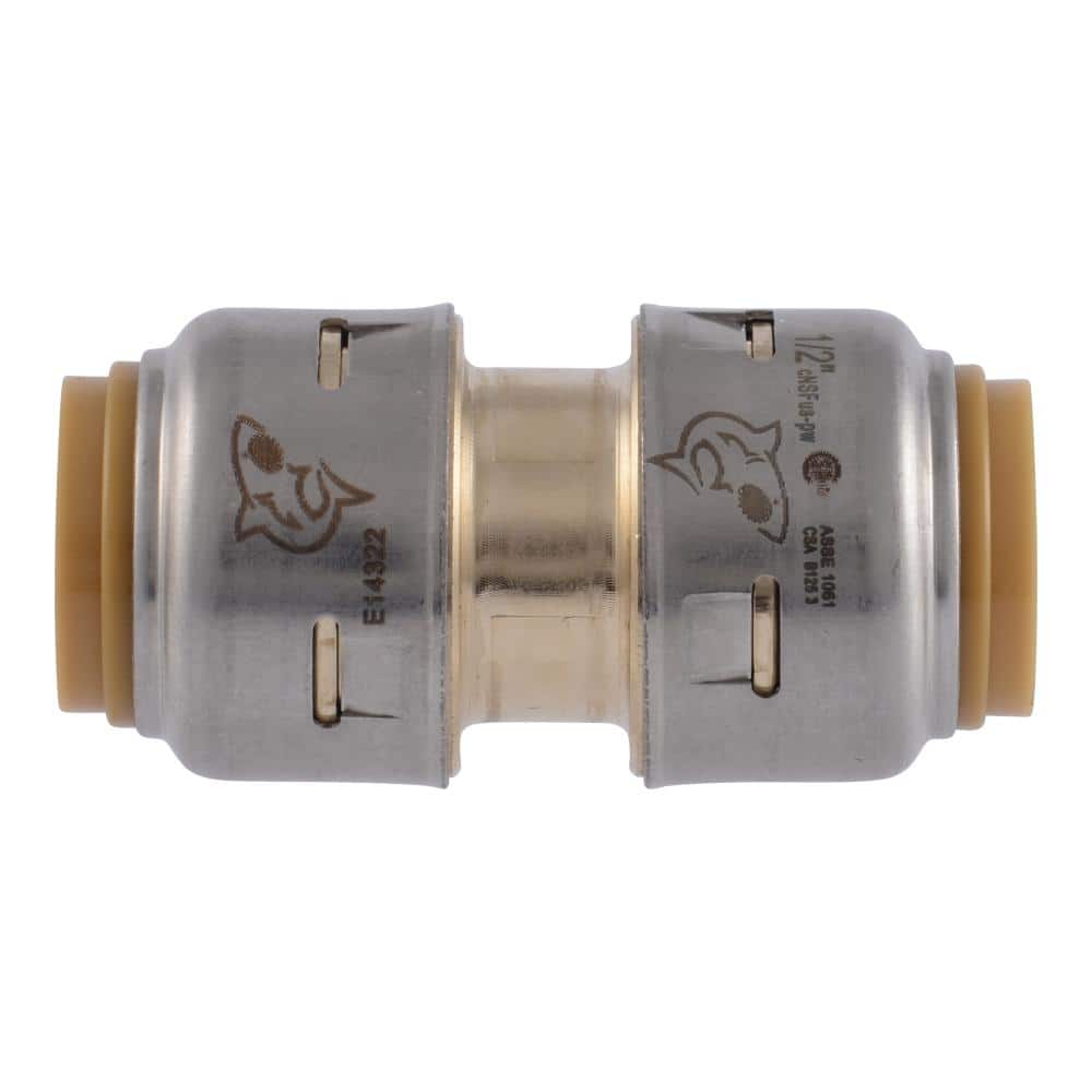 Max 1/2 in. Brass Push-to-Connect Coupling Fitting