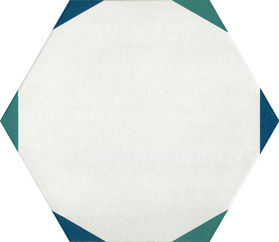 Bee Hive Medley Blue Hexagon 8 1/2X10 Matte