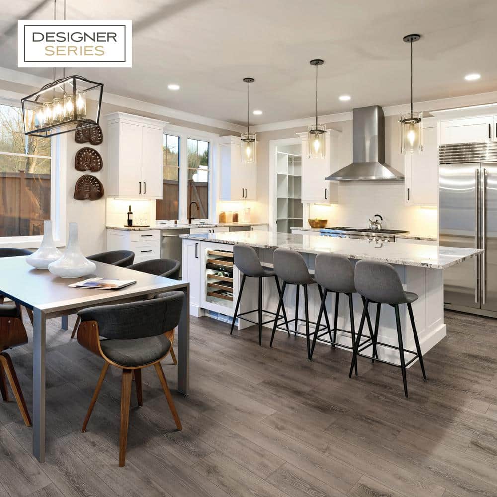 Designer Series Nevada Wool Dark Gray 8 in. x 40 in. Wood Look Porcelain Floor and Wall Tile (12.92 sq. ft./Case)