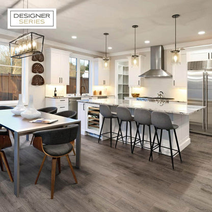 Designer Series Nevada Wool Dark Gray 8 in. x 40 in. Wood Look Porcelain Floor and Wall Tile (12.92 sq. ft./Case)