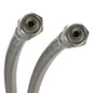 Flexible Water Supply, 1/4 in, Comp, 84 in L, Stainless Steel