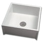 Mop Sink, 1 Basin, Floor Mount, Plastic, White
